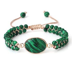 Green Malachite Bracelets Bangles Natural Stone Charm Bracelet