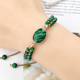 Green Malachite Bracelets Bangles Natural Stone Charm Bracelet