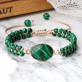 Green Malachite Bracelets Bangles Natural Stone Charm Bracelet
