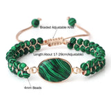 Green Malachite Bracelets Bangles Natural Stone Charm Bracelet