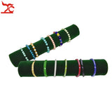 Green Velvet Bangle Jewelry Storage Stand Bracelet Organizer Watch Holder