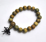 Green Sandalwood Beads Bracelet Men Women Gift Tibet Jewelery