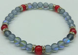 Moonstone & Ruby Bead Charm Earrings Bracelets for Women