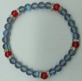 Moonstone & Ruby Bead Charm Earrings Bracelets for Women