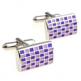 Grid Enamel Cufflink Cuff Link 1 Pair Big Promotion