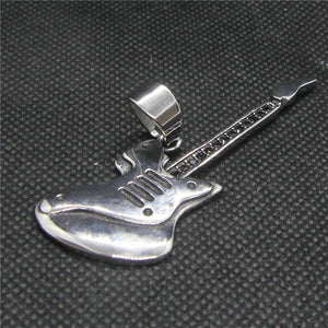 Guitar Pendant Stainless Steel Polishing Mens Pendant