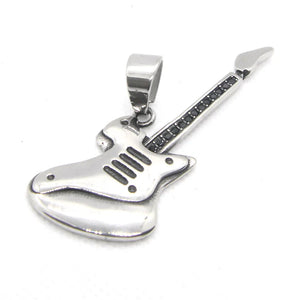 Guitar Pendant Stainless Steel Polishing Mens Pendant