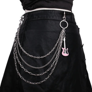 Metal Waist Chains for Women, Hip Hop Style, 4 Layers
