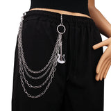 Metal Waist Chains for Women, Hip Hop Style, 4 Layers