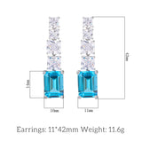 Hailan High Carbon Stone Stitch Tassel Earrings for Women