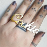 Customizable Three-finger Ring Silver Palm Bracelet Cuff For Women