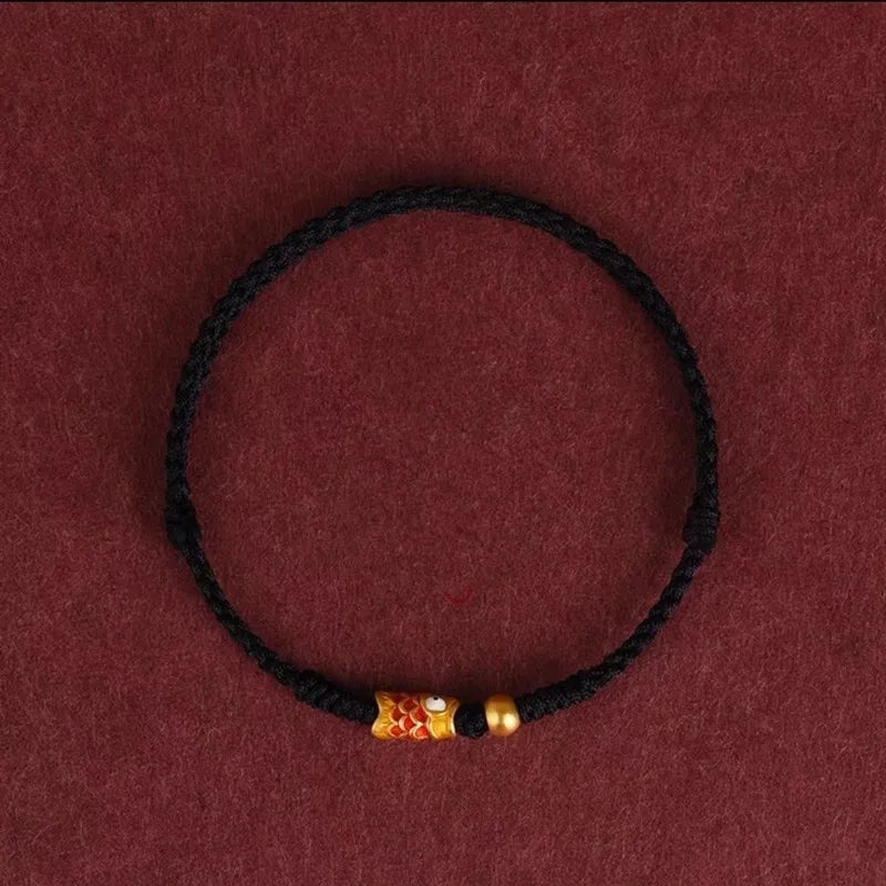 Hand Braided Koi Fish Lucky Bracelet Bangle Women Lovers' Gift