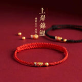 Hand Braided Koi Fish Lucky Bracelet Bangle Women Lovers' Gift