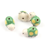 Green Tortoise Ceramic Beads for Jewelry Making DIY