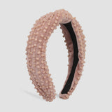 Beaded Wide Hairband Pink Green Rice Beads Headbands for Women