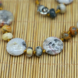 Bohemian Crazy Agate Gemstone Lariat Necklace