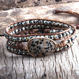 Boho Beaded Bracelet Women Jewelry Natural Stones Charm Braided Wrap Bracelets