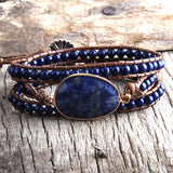 Boho Beaded Bracelet Women Jewelry Natural Stones Charm Braided Wrap Bracelets