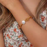 Baroque Pearl Stainless Steel Bracelet for Women