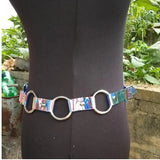 Clear Laser holographic Waist chain punk belt Chain torques club party