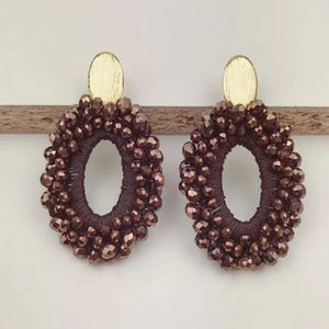 Crystal Big Earrings Bohemian Jewelry Ladies Earrings Baroque Style
