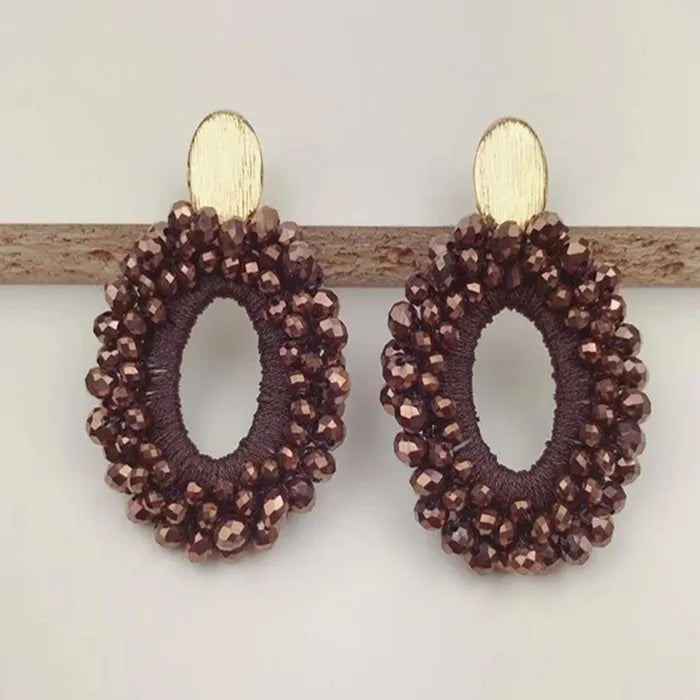 Crystal Big Earrings Bohemian Jewelry Ladies Earrings Baroque Style
