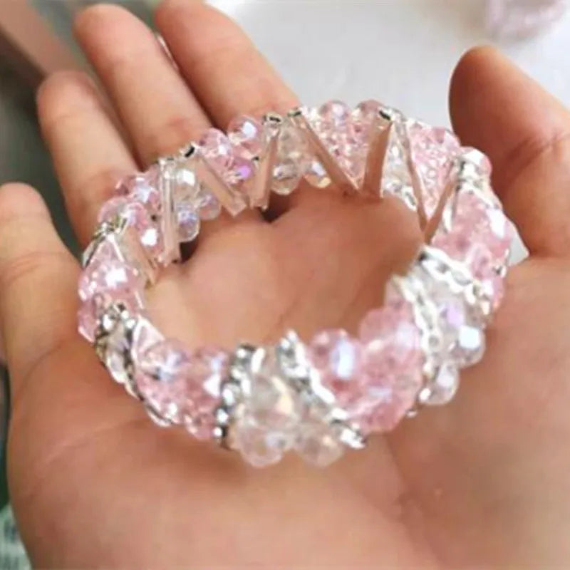 Crystal Glass Beads Bracelet for Women