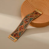 Gravel Rice Bead Bracelet with Magnetic Buckle for Banquet