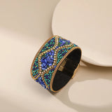 Gravel Rice Bead Bracelet with Magnetic Buckle for Banquet