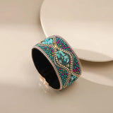 Gravel Rice Bead Bracelet with Magnetic Buckle for Banquet