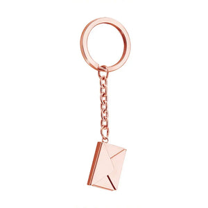 Love Envelope Couple Keychain Jewelry Stainless Steel Keyring
