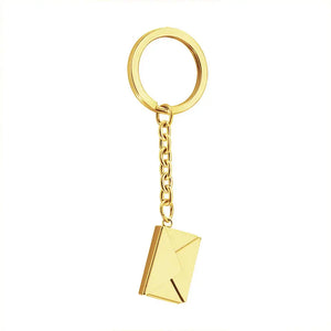 Love Envelope Couple Keychain Jewelry Stainless Steel Keyring