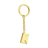 Love Envelope Couple Keychain Jewelry Stainless Steel Keyring