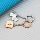 Love Envelope Couple Keychain Jewelry Stainless Steel Keyring