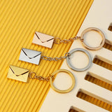 Love Envelope Couple Keychain Jewelry Stainless Steel Keyring