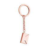 Love Envelope Couple Keychain Jewelry Stainless Steel Keyring