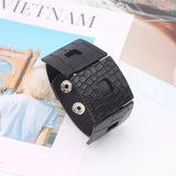 Classic Punk Style Leather Chain Bracelet for Women