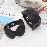 Classic Punk Style Leather Chain Bracelet for Women