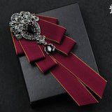 Rhinestone Bow Tie Brooch Necktie Wedding Jewelry