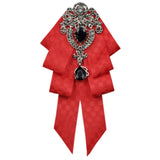Rhinestone Bow Tie Brooch Necktie Wedding Jewelry