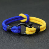 Milan Rope Horseshoe Buckle Bracelet Men's Outdoor Armband Gift