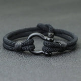 Milan Rope Horseshoe Buckle Bracelet Men's Outdoor Armband Gift