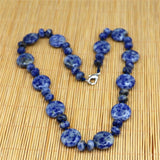 Natural Sodalite Oblate Necklace Power Stone 30 Colors