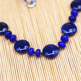 Natural Stone Necklace Synthetic Lapis Lazuli Power Stone Necklace