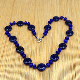 Natural Stone Necklace Synthetic Lapis Lazuli Power Stone Necklace