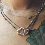 Silver Chain Lock Hook DIY Necklace Bracelet Clasp Choker