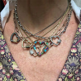 Silver Chain Lock Hook DIY Necklace Bracelet Clasp Choker