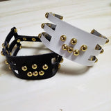 Harajuku Hot Punk Choker Necklace Three Row Goth Rivet leather Collar