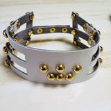 Harajuku Hot Punk Choker Necklace Three Row Goth Rivet leather Collar