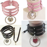 Harajuku Hot Punk Three Row Choker Goth Big O-Round Sweet Necklace
